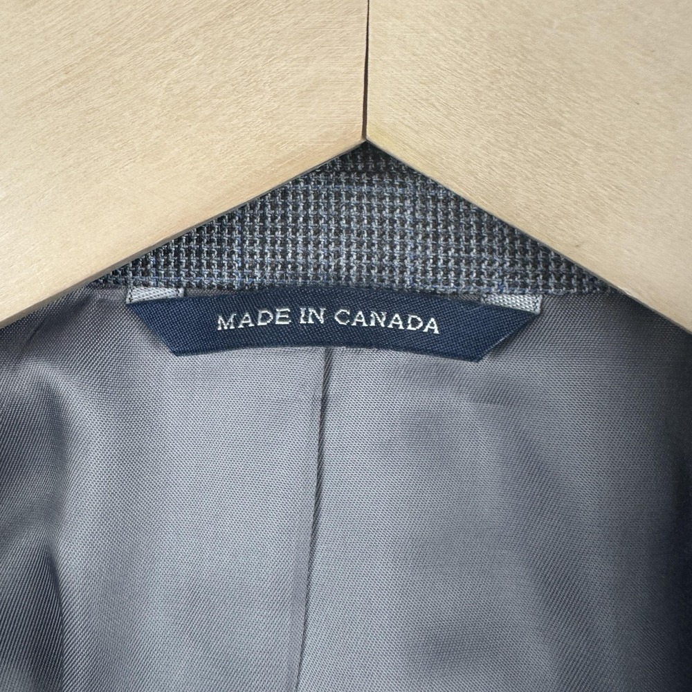 Ralph Lauren Blazer Mens 42R Gray Blue Silk Wool Glen Plaid Sport Coat Canada - Picture 6 of 12